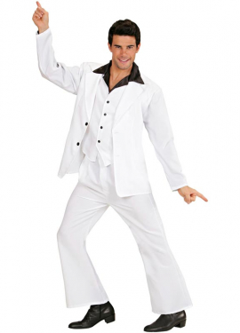 Disco Fever costume in white suit for men