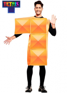 Orange Tetris Figur Kostüm für Erwachsene