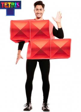 Red Tetris Figure Costume for Adults