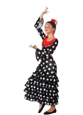 Disfraz de Flamenca o Sevillana Rosana para niña