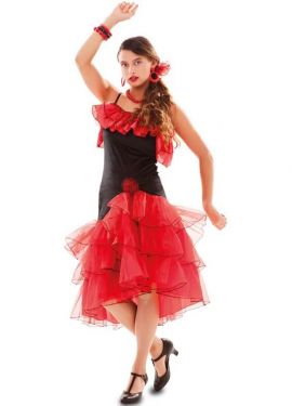 Costume rosso flamenco per donna