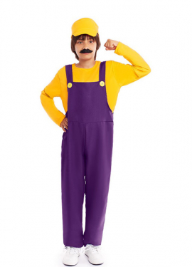 Yellow plumber costume for kids