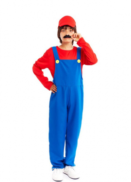 Red Plumber Costume for Boys