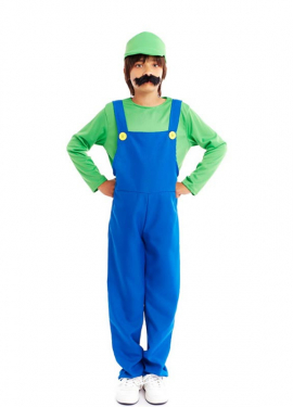 Costume da Idraulico verde per bambino