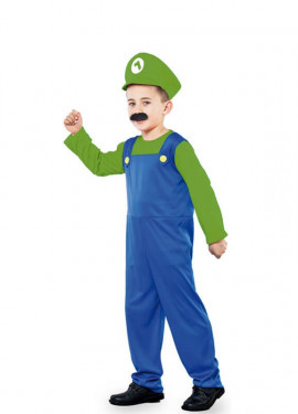 Costume Nintendo Super Mario Luigi deluxe per bambino