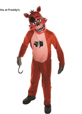 Classic Five Nights at Freddys Foxy Costume with Mask for Kids