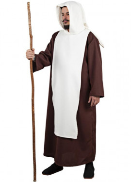 Disfraz de Chilaba Morisca blanco con capucha para hombre