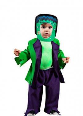 Green Frankenstein costume with hat for babies and children