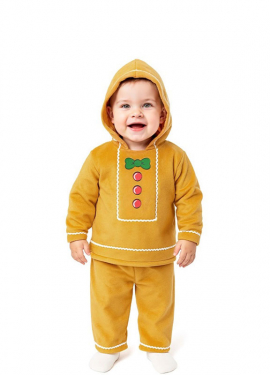 Disfraz de Galletita de Jengibre con Capucha para bebé