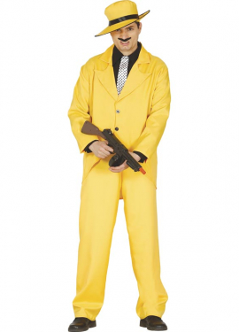 Yellow Gangster Costume for Men