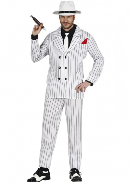 White Millionaire Gangster Costume for Men