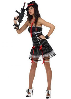 Disfraz de Gánster sexy para mujer