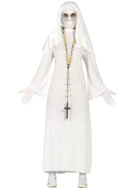 White Nun Ghost Costume for Women on Halloween