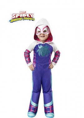 Disfraz de Ghost Spider de Spidey y sus increíbles amigos para niña