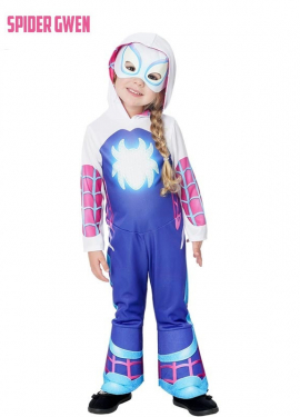 Ghost Spider Gid Preschool Spidergwen Costume with Mask for Girls