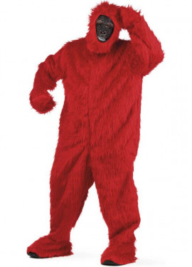 Red Stuffed Gorilla Costume for Men