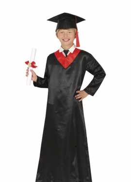 Red and Black Graduate Costume for Kids and Teens