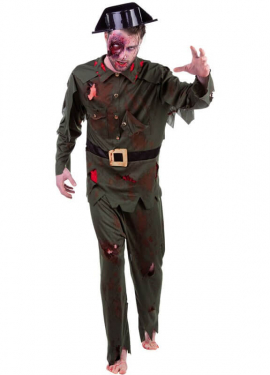 Costume da Guardia civile zombi per uomo