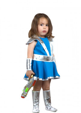 Blue Space Warrior Costume for Baby and Girl