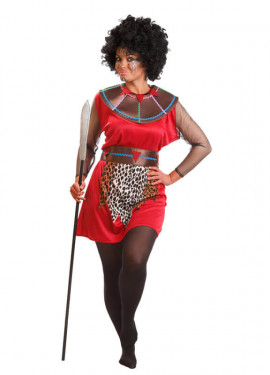 Disfraz o Kit Africano Zulú: Mangas, Falda y Espinilleras