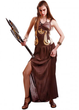 Brown Roman Warrior Costume for Women