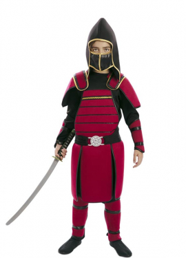 Red Samurai Warrior Costume for Boys