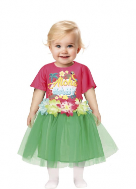 Tropical Hawaiian costume for girls and babies