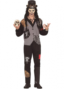 Voodoo Skull Wizard Costume for Men