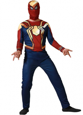 Red and blue Arachnid Hero costume for men