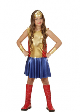 Golden Heroine Costume for Girls and Teenagers