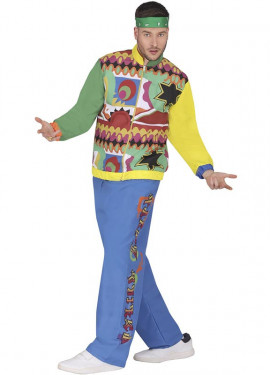 Disfraz de chándal de los años 80 para hombres Multicolor – Yaxa Store