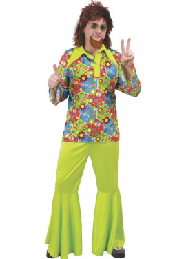 Men's Flower Power Hippie Costume