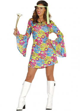 Women's Flower Power Hippie Costume