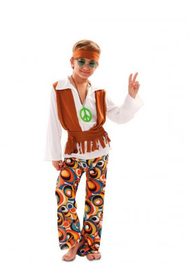 Disfraz De Hippy Niño 8-10 Años
