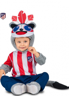 Rot-weißes Indi-Atlético-de-Madrid-Kostüm für Babys