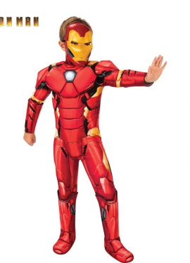 Déguisement Iron Man musclé avec masque de luxe pour enfant