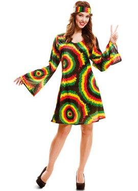 Disfraz de Jamaicana o Hippy para mujer