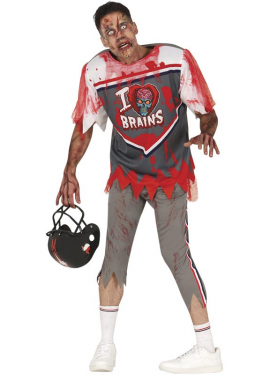 Men's Zombie Rugby Player Costume