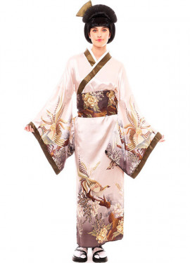 Disfraz Geisha-Japones-China,,color rojo con morado