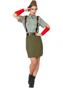 Mujer Chica Militar Camuflaje Soldado Uniforme Despedida de Soltera Disfraz