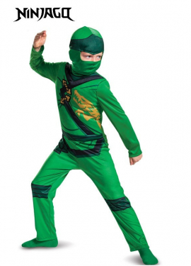 Green Lego Ninjago Lloyd costume for boys