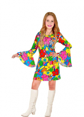 Floral 60s costume for girls and teenagers