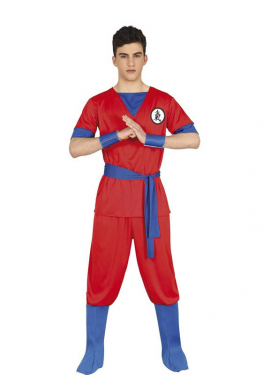 Rotes Martial Arts Fighter Kostüm für Teenager