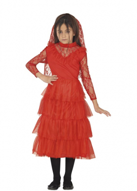 Lydia Bride Red Beetlejuice para meninas