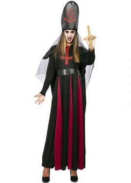 Women's Devil Priestess Mother Costume with Hat