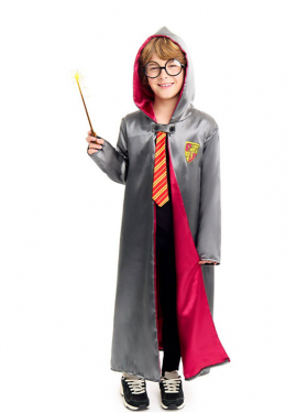 Red Schoolboy Wizard Costume for Boys