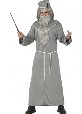 Gray Magic Wizard Costume for Men