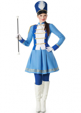 Fato de Majorette Azul para Mulheres