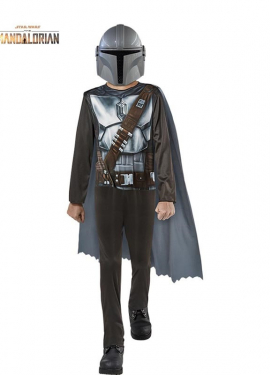 Disfraz de Mandalorian Star Wars Opp con máscara para niño