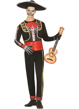 Déguisement Mariachi Esqueleto homme